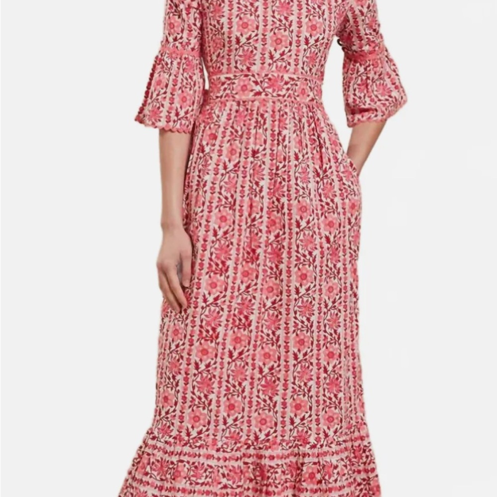 Pink City Prints Floral Pink Maxi Dress